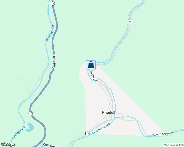 map of restaurants, bars, coffee shops, grocery stores, and more near 7004 Coal City Rd in Rhodell