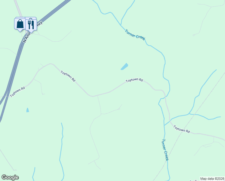 map of restaurants, bars, coffee shops, grocery stores, and more near Toytown Road in Amherst