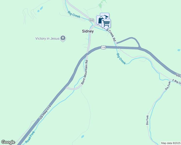 map of restaurants, bars, coffee shops, grocery stores, and more near in Sidney