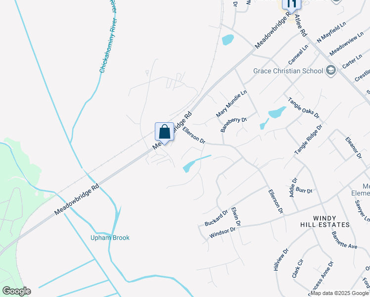 map of restaurants, bars, coffee shops, grocery stores, and more near 8406 Shire Court in Mechanicsville