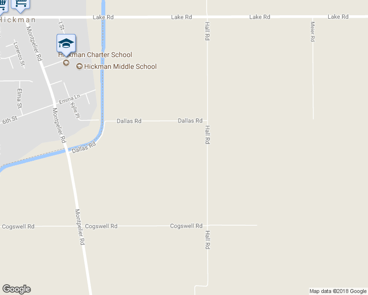 map of restaurants, bars, coffee shops, grocery stores, and more near 1113 Hall Road in Hickman