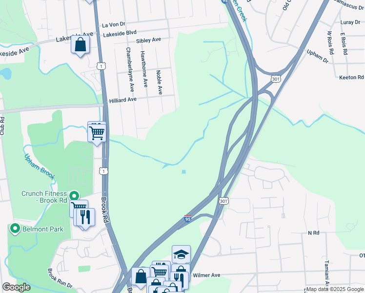 map of restaurants, bars, coffee shops, grocery stores, and more near 5301 Moss Gate Terrace in Richmond