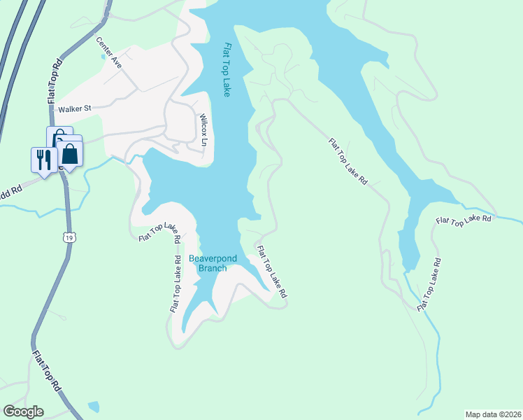 map of restaurants, bars, coffee shops, grocery stores, and more near 180-190 Flat Top Lake Rd in Ghent