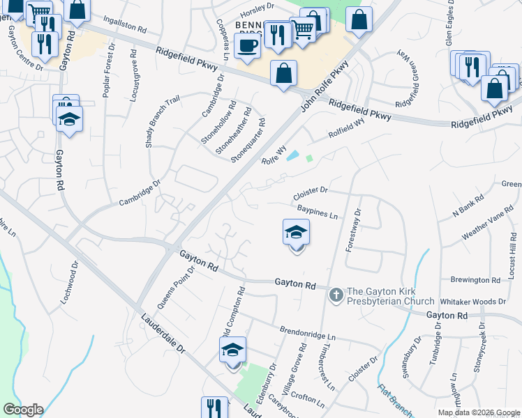 map of restaurants, bars, coffee shops, grocery stores, and more near 10729 Berman Court in Richmond