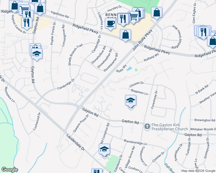 map of restaurants, bars, coffee shops, grocery stores, and more near 10839 Smithers Court in Richmond