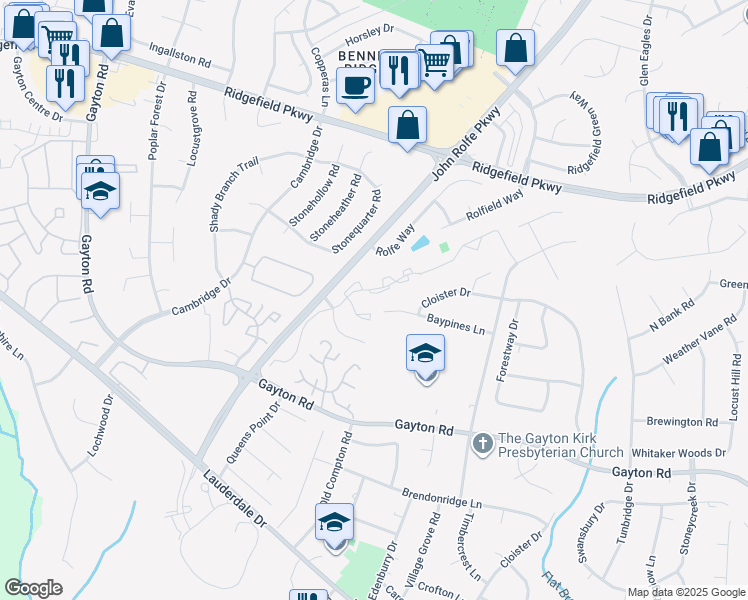 map of restaurants, bars, coffee shops, grocery stores, and more near 10729 Berman Court in Richmond