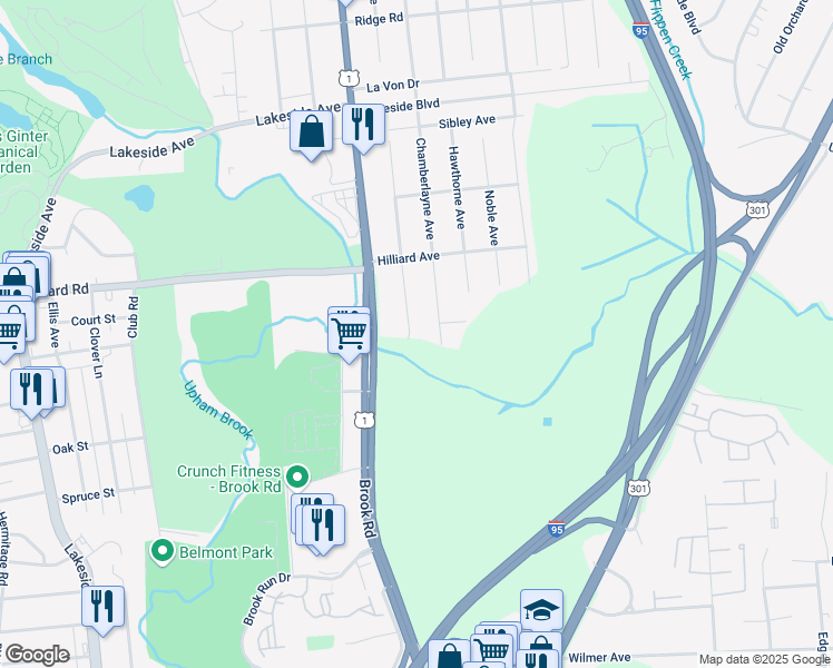 map of restaurants, bars, coffee shops, grocery stores, and more near 5401 Seminary Avenue in Richmond
