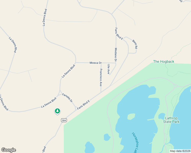 map of restaurants, bars, coffee shops, grocery stores, and more near 55 County Road 592 in Walsenburg