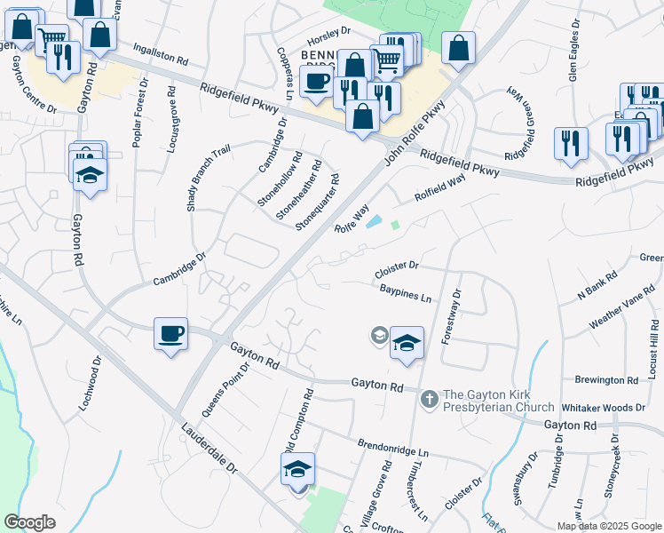 map of restaurants, bars, coffee shops, grocery stores, and more near 10723 Berman Court in Henrico