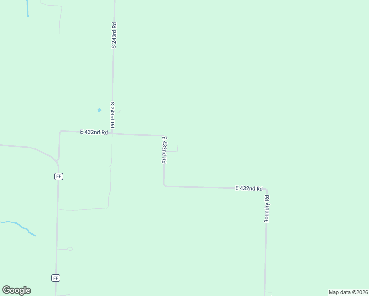 map of restaurants, bars, coffee shops, grocery stores, and more near 2448 East 432nd Road in Halfway