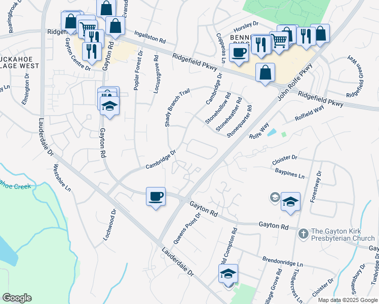 map of restaurants, bars, coffee shops, grocery stores, and more near 1904 Airy Circle in Henrico