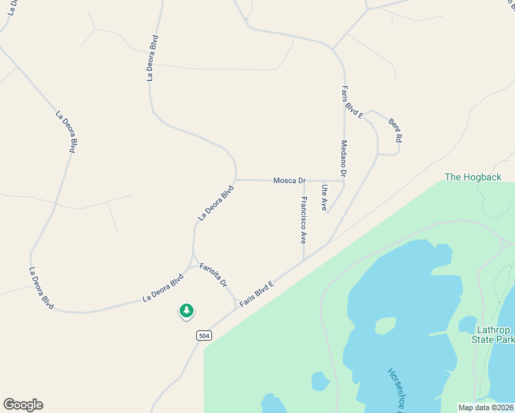 map of restaurants, bars, coffee shops, grocery stores, and more near 55 County Road 592 in Walsenburg