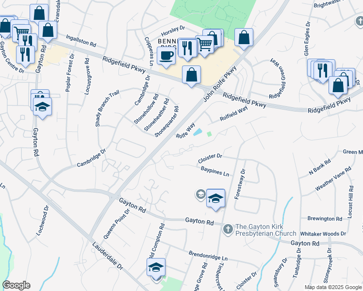 map of restaurants, bars, coffee shops, grocery stores, and more near 10710 Oceana Court in Henrico