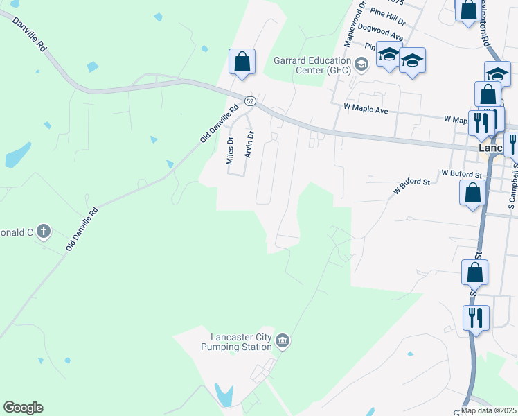 map of restaurants, bars, coffee shops, grocery stores, and more near 312 Cs-1066 in Lancaster