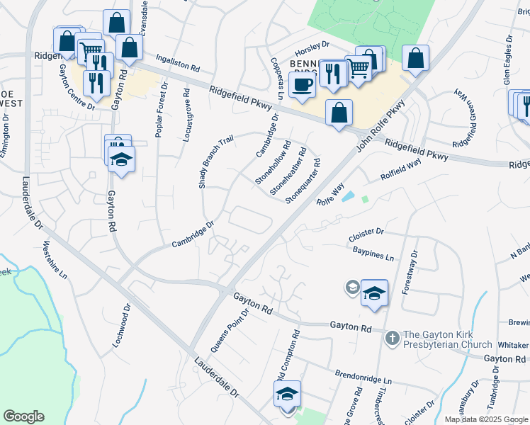 map of restaurants, bars, coffee shops, grocery stores, and more near 2029 Airy Circle in Henrico