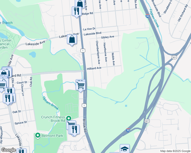 map of restaurants, bars, coffee shops, grocery stores, and more near 5415 Seminary Avenue in Richmond