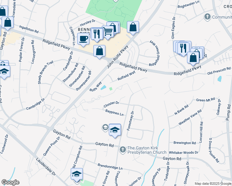 map of restaurants, bars, coffee shops, grocery stores, and more near 11651 Timberly Waye in Richmond