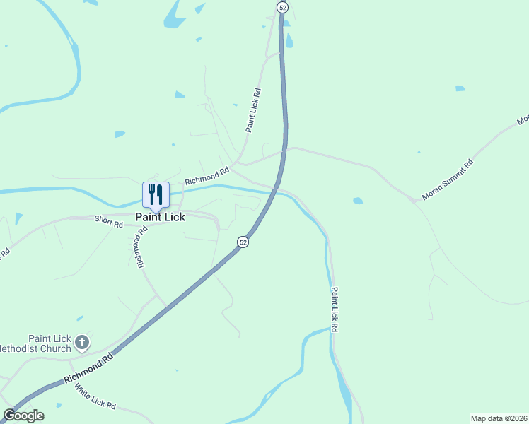 map of restaurants, bars, coffee shops, grocery stores, and more near 11431 Richmond Street in Paint Lick