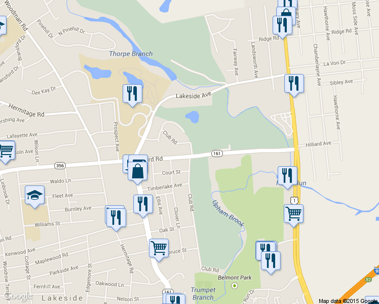 map of restaurants, bars, coffee shops, grocery stores, and more near 1800 Hilliard Road in Henrico