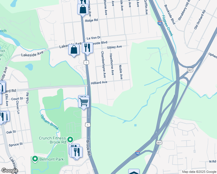 map of restaurants, bars, coffee shops, grocery stores, and more near 5419 Chamberlayne Avenue in Richmond