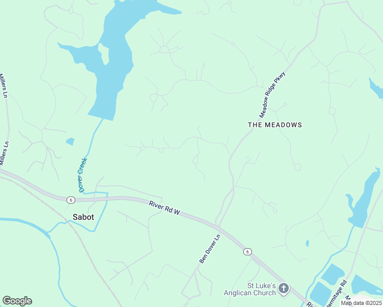 map of restaurants, bars, coffee shops, grocery stores, and more near 510 Meadow View Lane in Manakin-Sabot