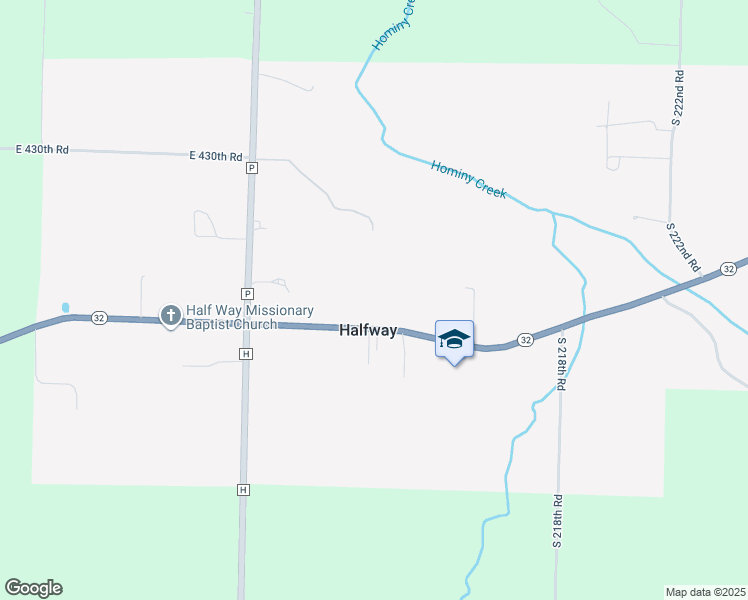 map of restaurants, bars, coffee shops, grocery stores, and more near in Halfway