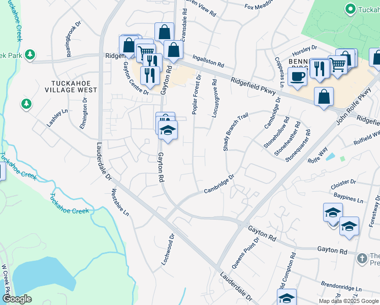 map of restaurants, bars, coffee shops, grocery stores, and more near 1701 Taft Place in Richmond
