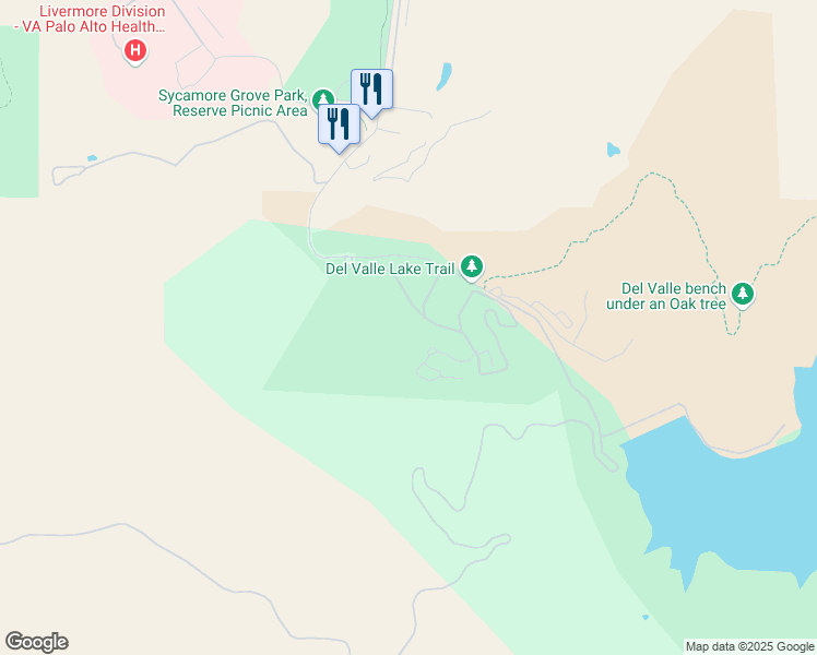 map of restaurants, bars, coffee shops, grocery stores, and more near 5535 Arroyo Road in Livermore