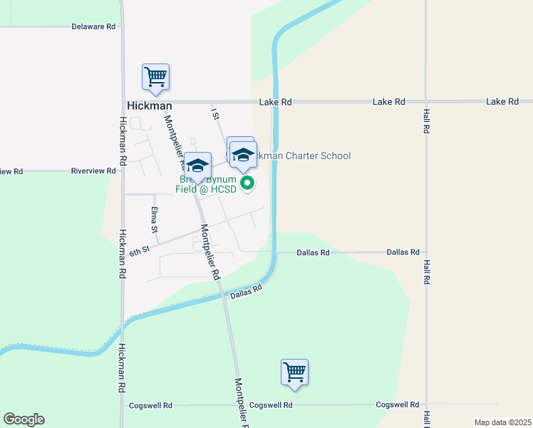map of restaurants, bars, coffee shops, grocery stores, and more near 13412 Emma Lane in Hickman