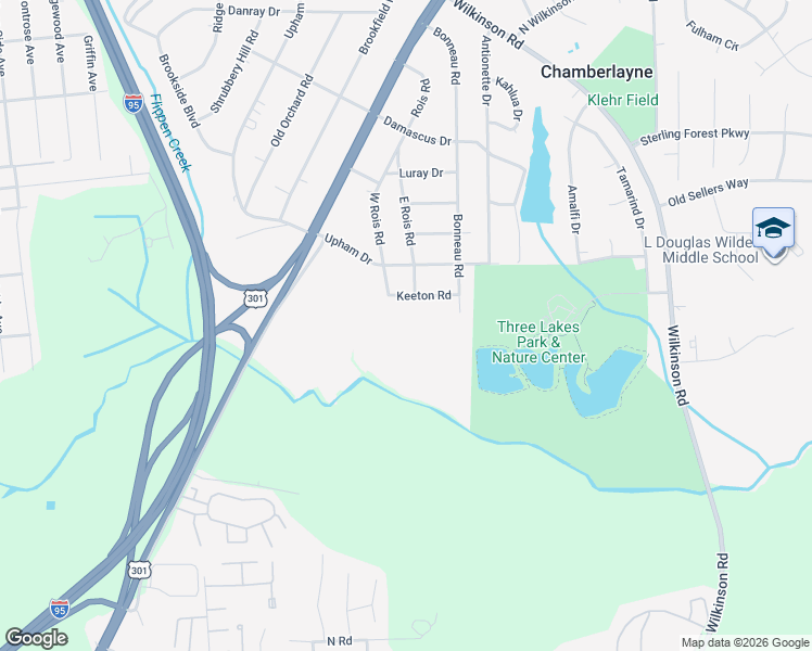 map of restaurants, bars, coffee shops, grocery stores, and more near 5700 Bonneau Road in Richmond