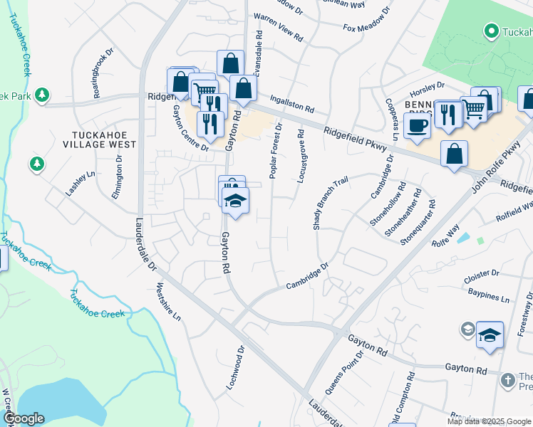 map of restaurants, bars, coffee shops, grocery stores, and more near 1701 Taft Place in Richmond