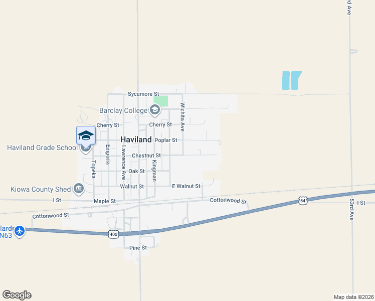 map of restaurants, bars, coffee shops, grocery stores, and more near 400-506 East Chestnut Street in Haviland