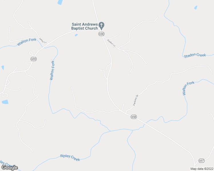 map of restaurants, bars, coffee shops, grocery stores, and more near Saint Andrews Road in Buckingham County