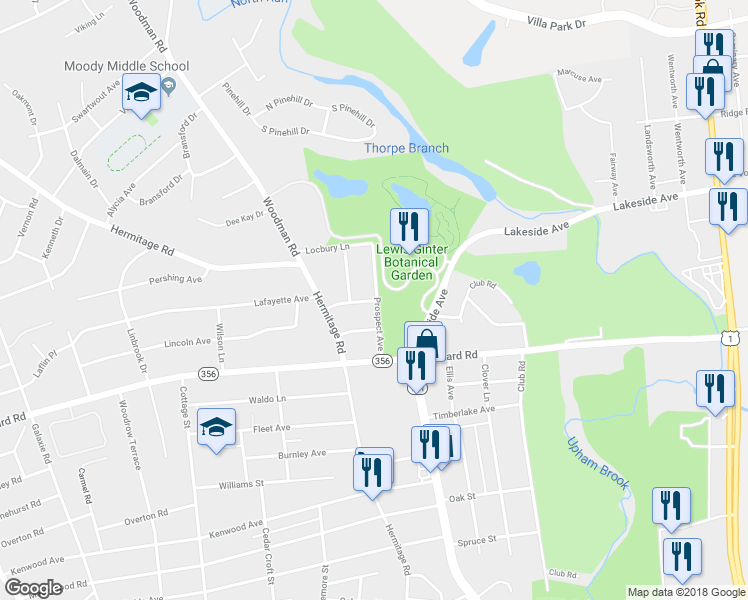 map of restaurants, bars, coffee shops, grocery stores, and more near 1748 Davenport Avenue in Henrico