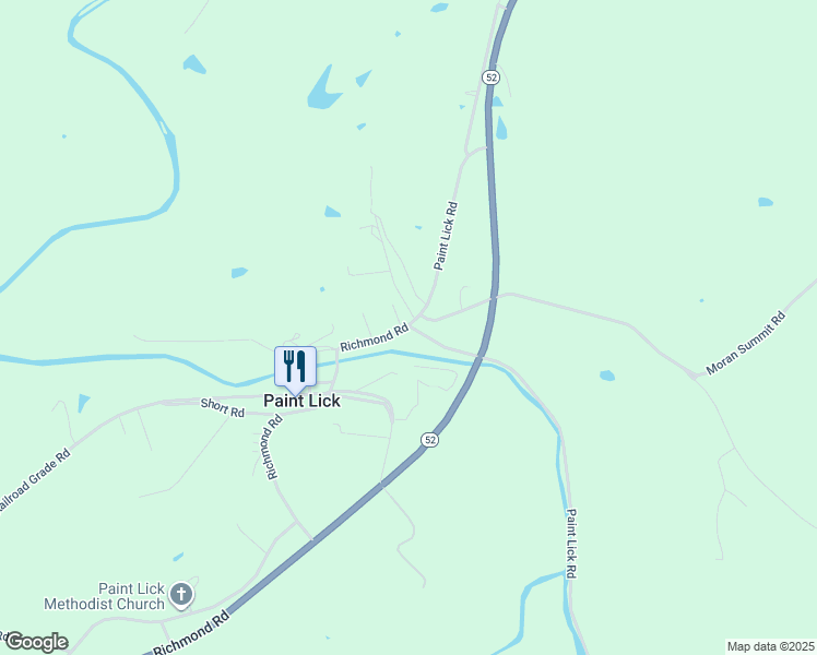 map of restaurants, bars, coffee shops, grocery stores, and more near Kentucky 21 in Paint Lick