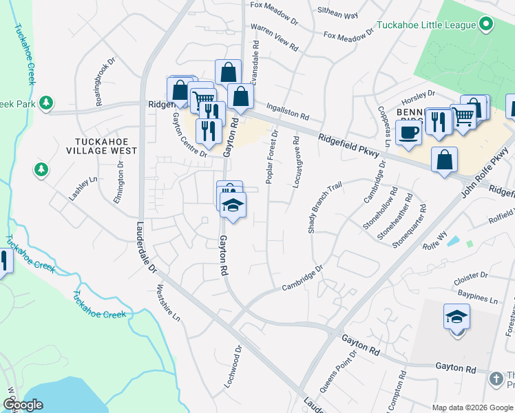 map of restaurants, bars, coffee shops, grocery stores, and more near 1701 Taft Place in Richmond