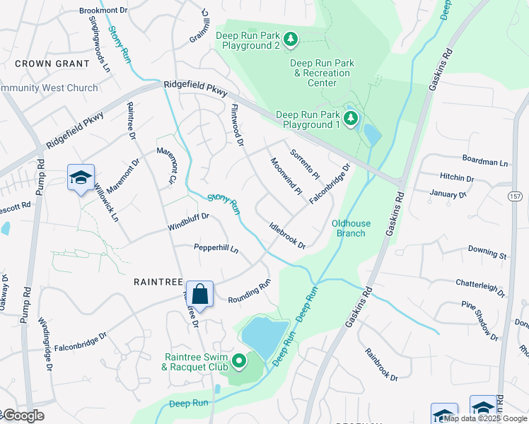 map of restaurants, bars, coffee shops, grocery stores, and more near 1909 Idlebrook Drive in Henrico