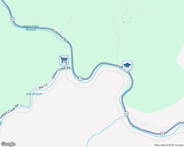 map of restaurants, bars, coffee shops, grocery stores, and more near 4 U.S. 52 in Mingo County