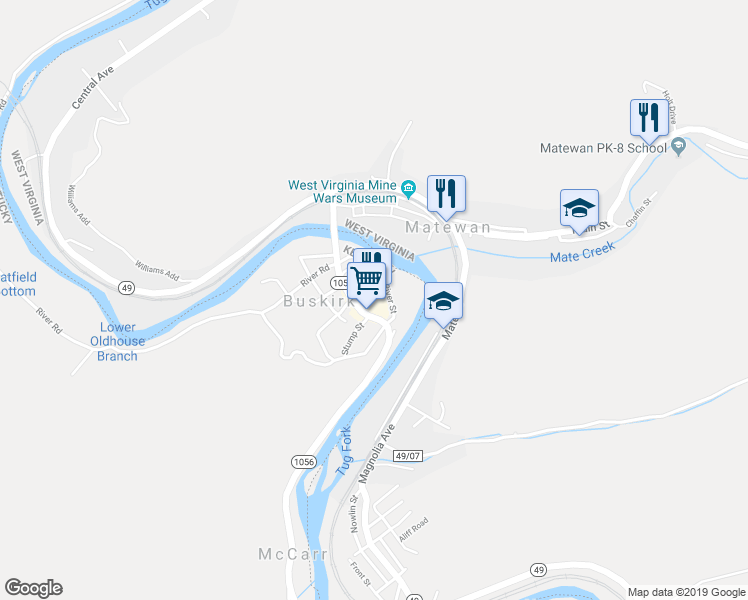 map of restaurants, bars, coffee shops, grocery stores, and more near 99 Ashwood Drive in McCarr
