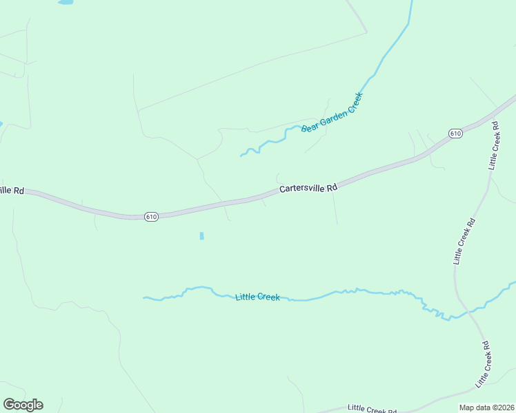 map of restaurants, bars, coffee shops, grocery stores, and more near Cartersville Road in New Canton