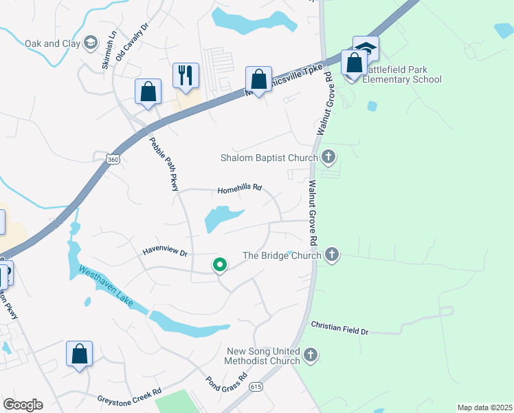 map of restaurants, bars, coffee shops, grocery stores, and more near 8021 Gold Pebble Way in Mechanicsville