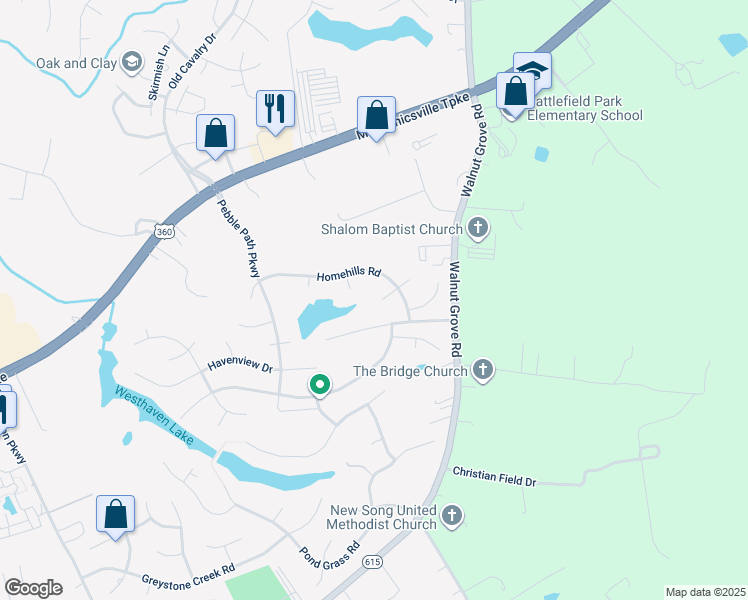 map of restaurants, bars, coffee shops, grocery stores, and more near 8021 Gold Pebble Way in Mechanicsville