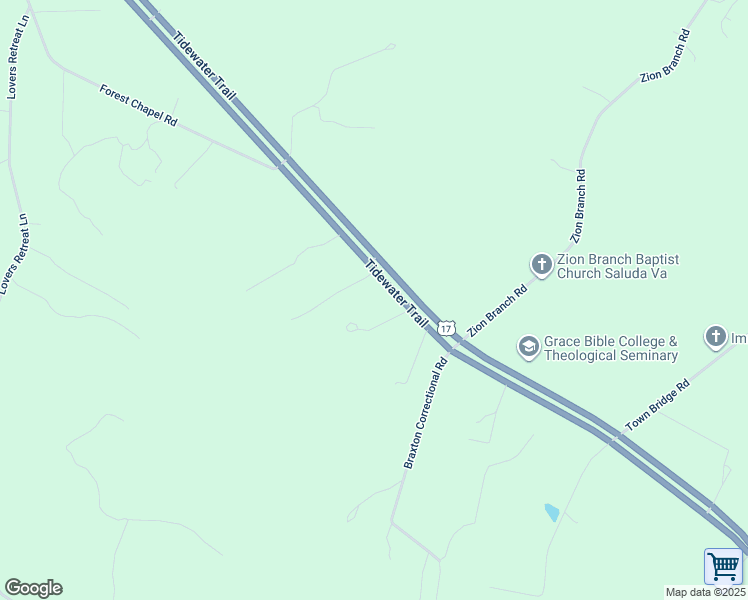 map of restaurants, bars, coffee shops, grocery stores, and more near 11464 Tidewater Trail in Saluda