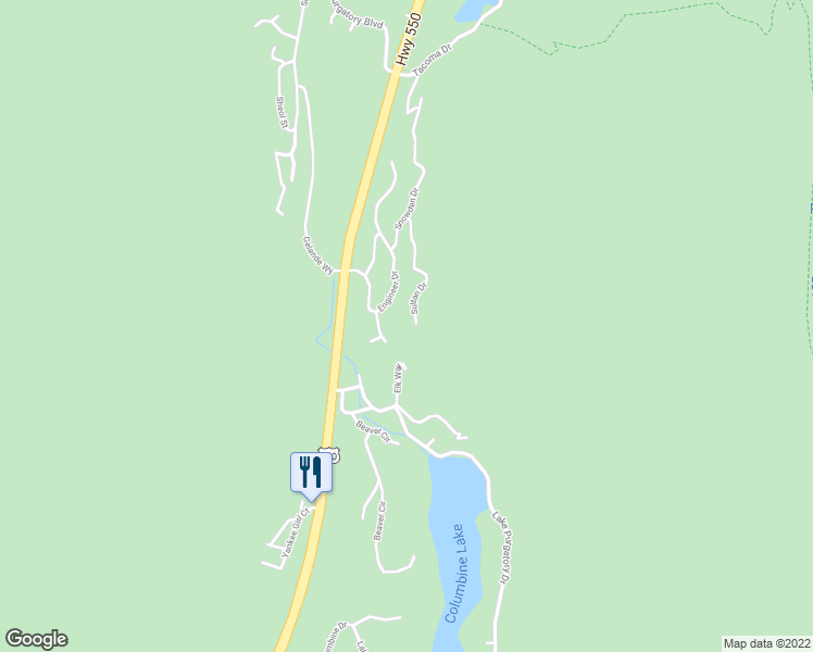 map of restaurants, bars, coffee shops, grocery stores, and more near 250 Sultan Drive in Durango