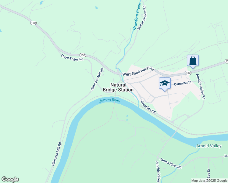 map of restaurants, bars, coffee shops, grocery stores, and more near 200-298 Lloyd Tolley Road in Rockbridge