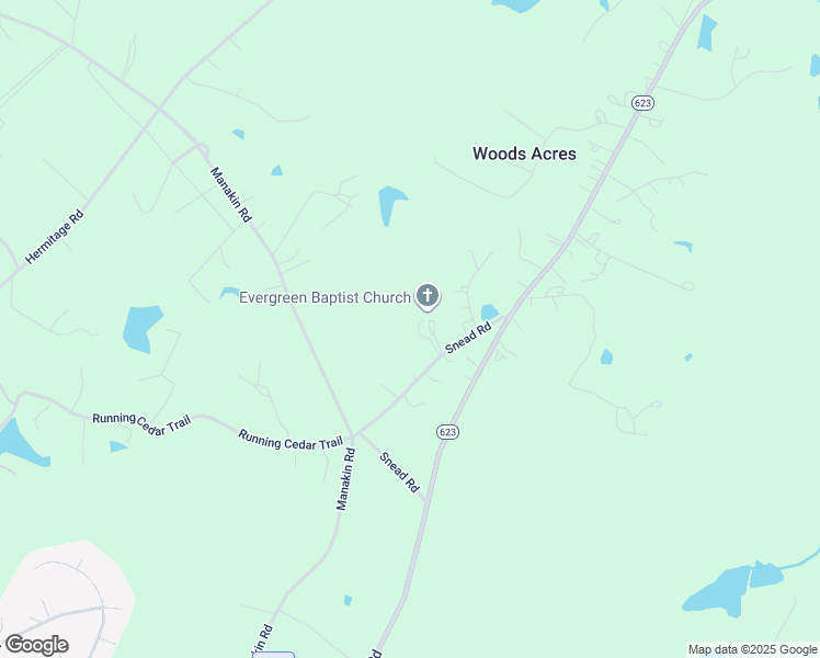 map of restaurants, bars, coffee shops, grocery stores, and more near 780 Snead Road in Manakin-Sabot