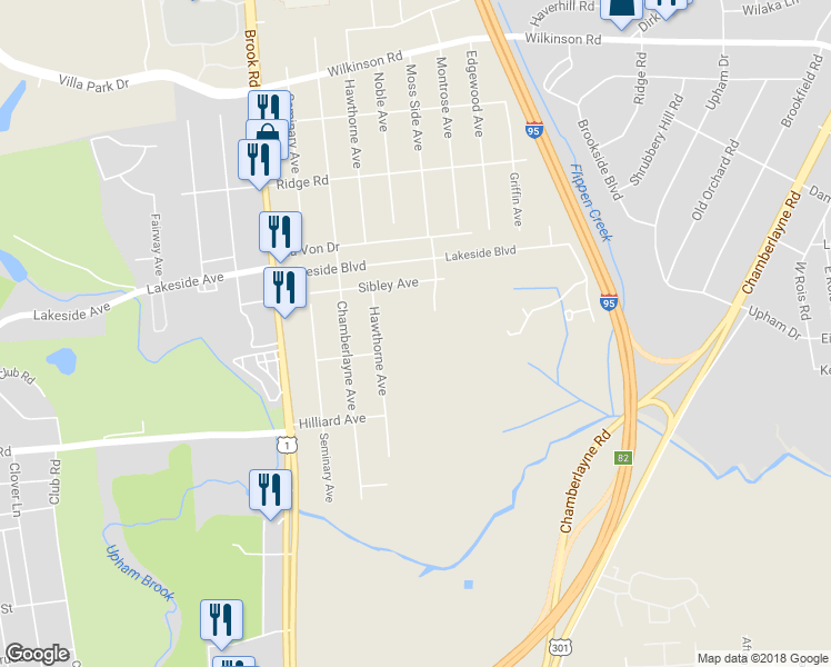 map of restaurants, bars, coffee shops, grocery stores, and more near 5607 Noble Avenue in Richmond