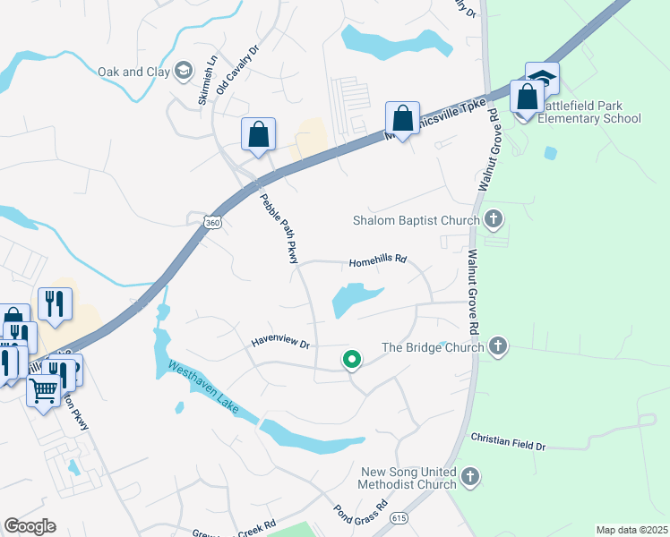 map of restaurants, bars, coffee shops, grocery stores, and more near 8085 Fishtail Pond Court in Mechanicsville