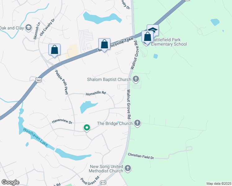 map of restaurants, bars, coffee shops, grocery stores, and more near 8041 Gold Pebble Way in Mechanicsville
