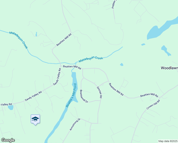 map of restaurants, bars, coffee shops, grocery stores, and more near 8267 Beatties Mill Road in Mechanicsville
